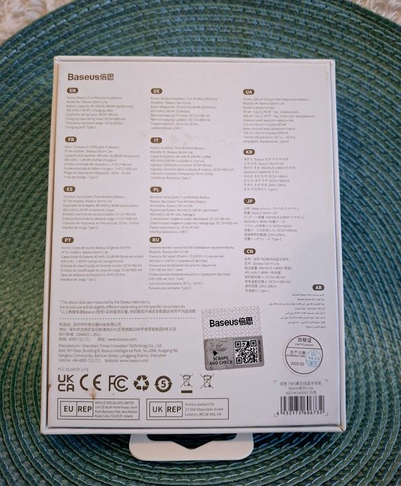 Słuchawki TWS Baseus Bowie M2, ANC białe