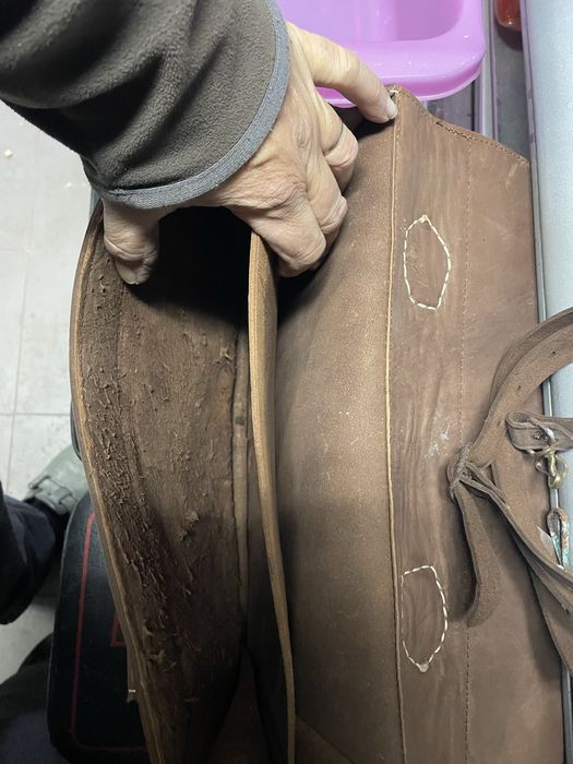 Pasta vintage Classic em pele castanha