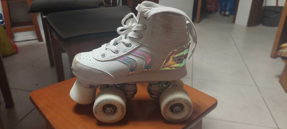 Patins Oxelo de 4 Rodas QUAD 100 brilhante