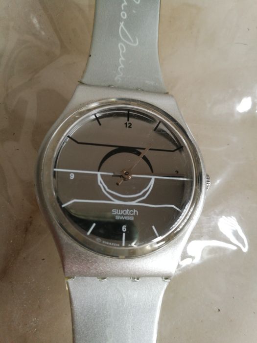 Relógio Swatch raro coleção Arquiteto Siza Vieira Rio Douro Prata novo