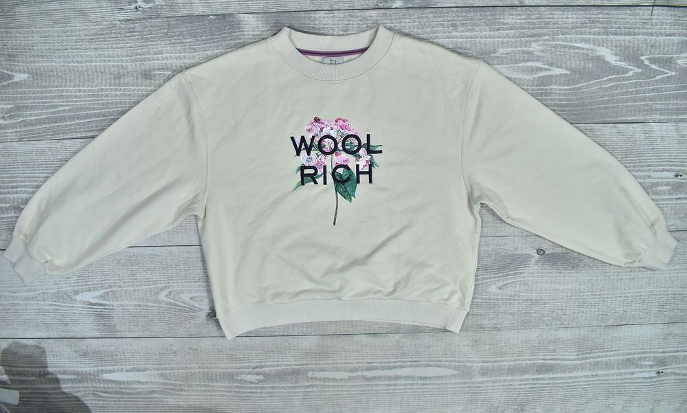 Woolrich Bluza Damska Z Logo Na Piersi Crewneck L