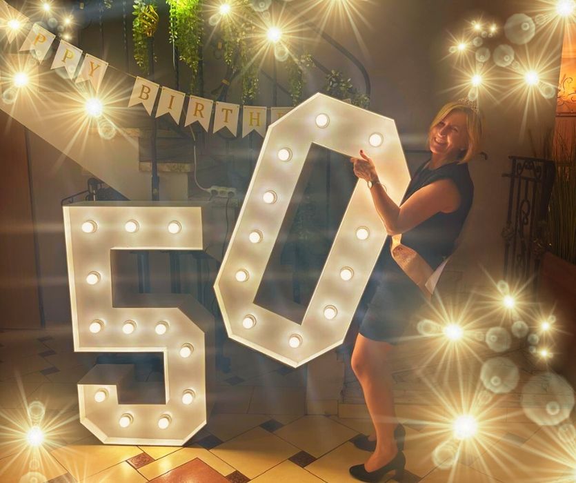 Wynajem CYFR LED 120 cm, Napisów Neonowych