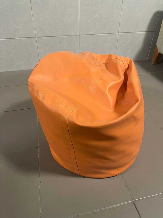 Mini Orange Footstool