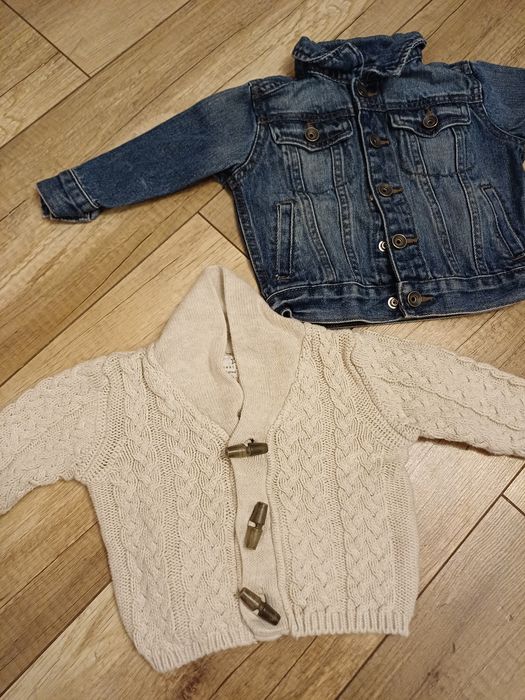 Sweter Next i Kurtka Jeansowa 80