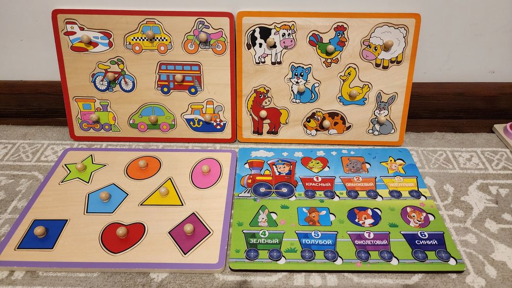 Дерев'яні рамки-вкладиші Монтессорі