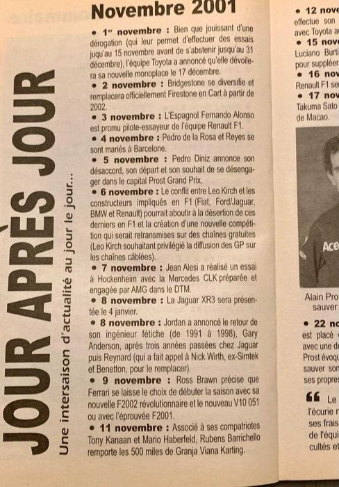 Livro Une Saison de Formule 1 – 2002 – Sports Story