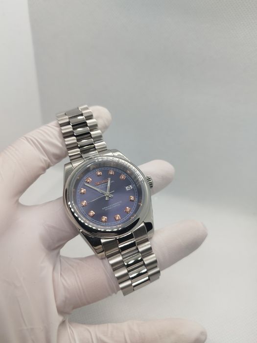 Seiko MOD Datejust Crystal NavyBlue SmoothCase