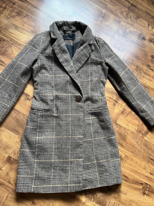 Płaszcz w kratke krate