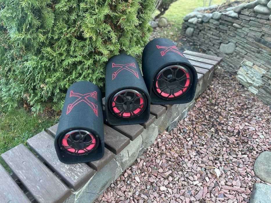 Активный сабвуфер. Бочка саб. Колонка. Сабуфер в машину 12/220v.