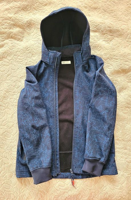 Kurtka softshell H&M ciemnoniebieska chłopięca 158 cm.