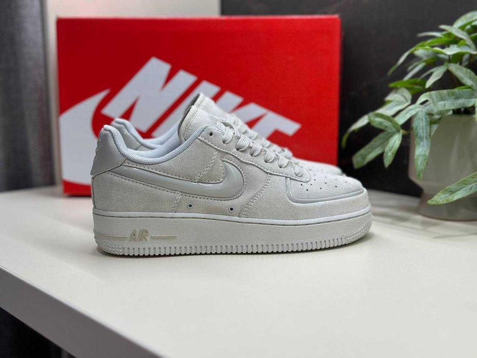 НОВИНКА!  NIKE Aіr Force 1 '07 Grey Wolf / Mink Brown преміум якість