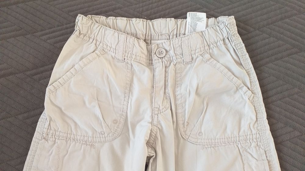 Cienkie spodnie rybaczki r. 128 H&M