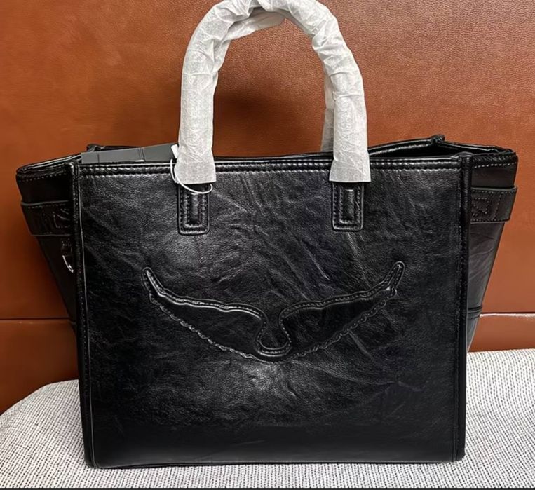 Чорна сумка шопер тоут zadig&voltaire