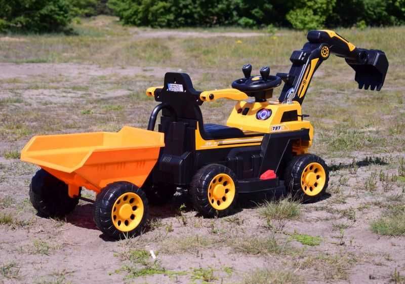 Autko KOPARKA NA AKUMULATOR dla dzieci zabawka jeździk TRAKTOR auto