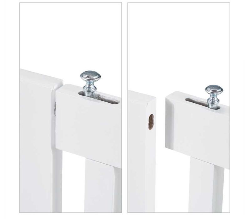 Barierka biała z drzwiami 92 cm