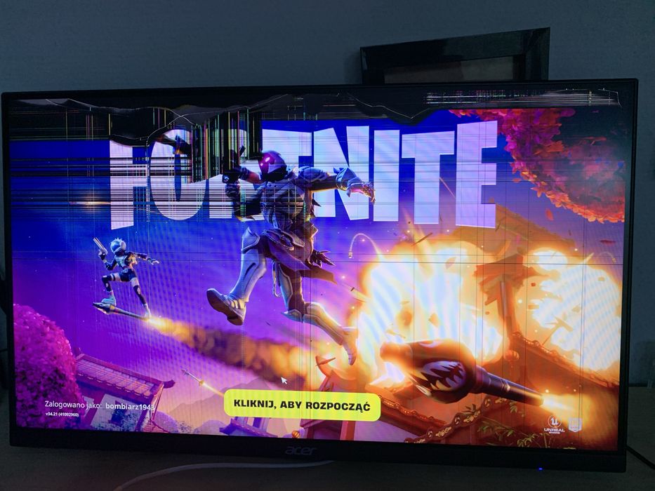 Monitor Acer 180hz 1ms opoznienia, oryginalne pudełko