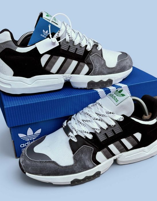 (2309) Кросівки Adidas ZX Torsion сірі з білим (41-45) адідас
