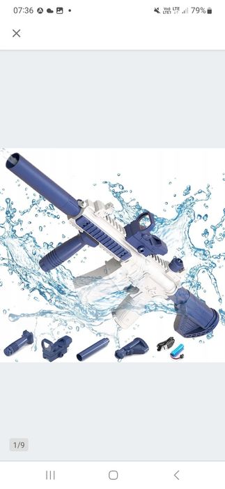 Pistolet NA WODĘ Automatyczny Z dużym pojemnikiem Elektryczny Karabin