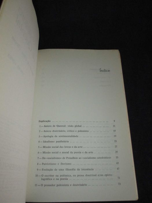 Livro Antero de Quental Óscar Lopes