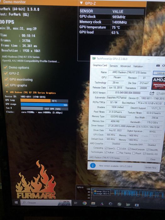 Відеокарта Sapphire Nitro r7 370