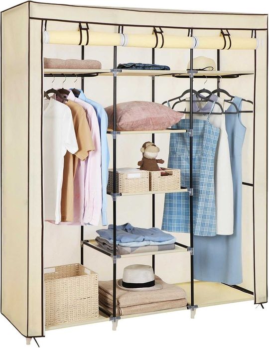 Armário portátil em tecido removível 175x 150x 45 cm NOVO ENVIO GRÁTIS