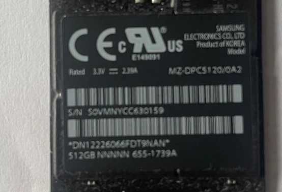 dysk 512gb SSD Apple Macbook pro 2012-2013