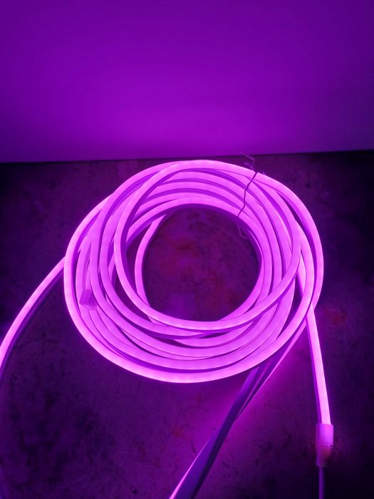 Kit de fita de LED neon flexível com adaptador AC/DC