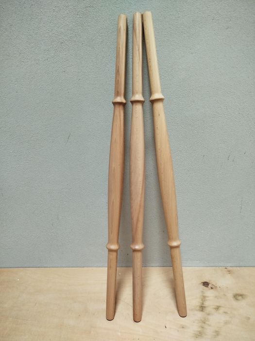 drewniane nogi toczone 85 cm / tralki schodowe - komplet 3 szt.