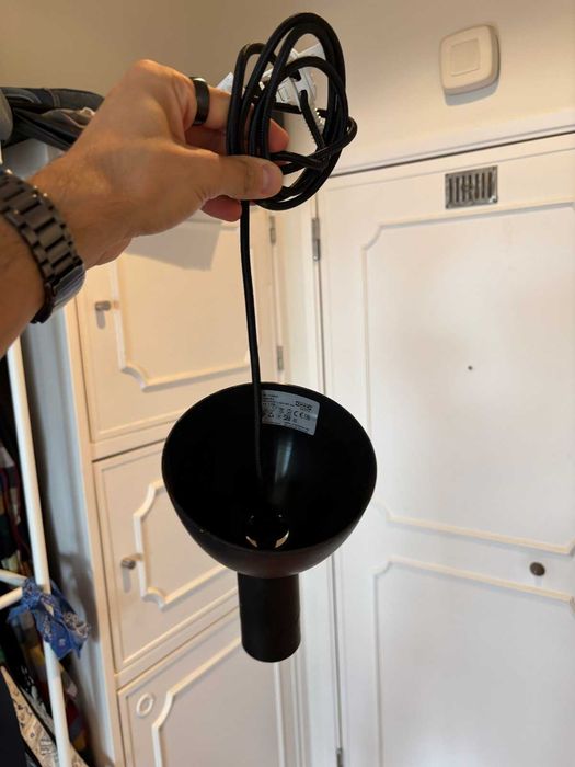 Cabos para candeeiro de teto IKEA Sunneby pretos
