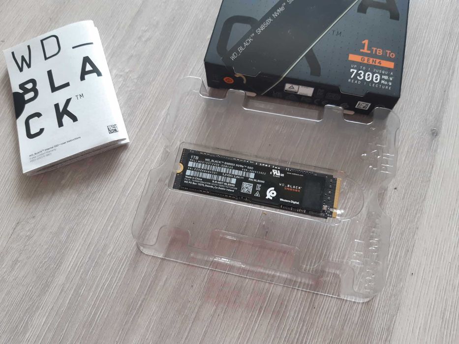Dysk SSD WD Black SN850X 1TB PCIe NVMe M.2 jak nowy gwarancja