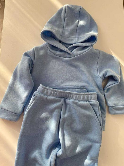 Дитячий утеплений костюм із вушками бежевий, молочний