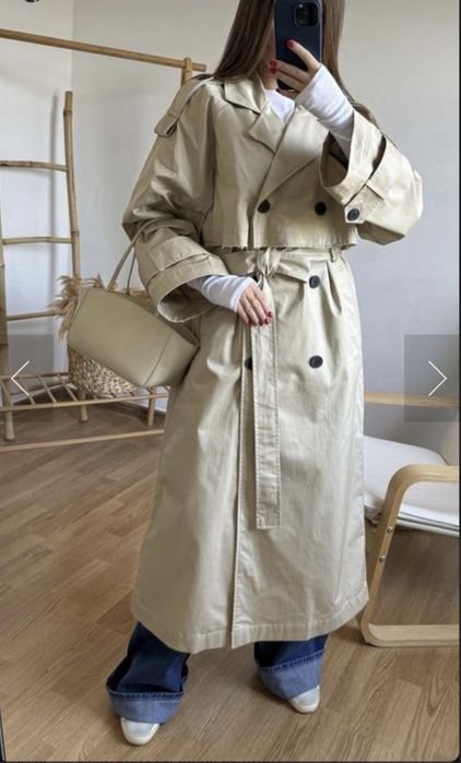 тренч длинный Zara
