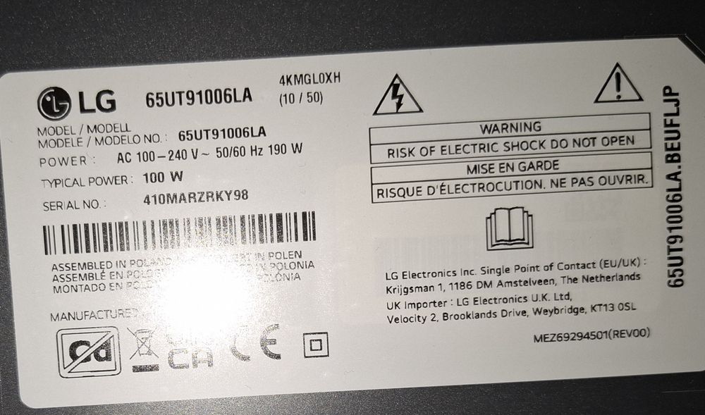 Smart Tv LG 65" 4K