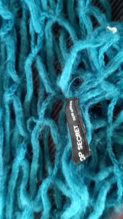 Turkusowy komplet czapka Mohito szal Top Secret