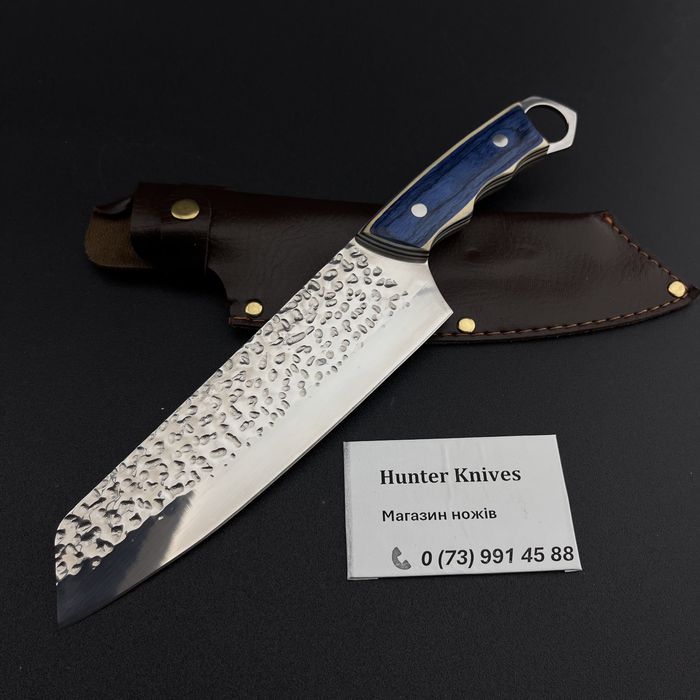 Ніж кухонний сокира з отвором під палець Нож топор кухонный К21