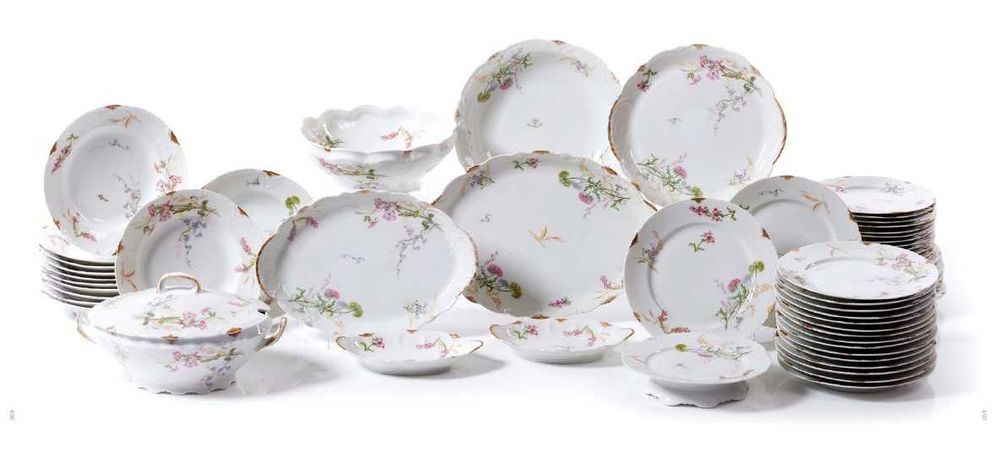 Serviço de jantar Limoges completo (58 peças),c/pouco uso, lindíssimo!