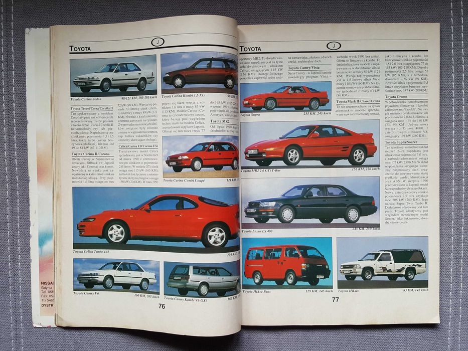Samochody Świata 1991 - auto katalog Prego :: 1800 samochodów