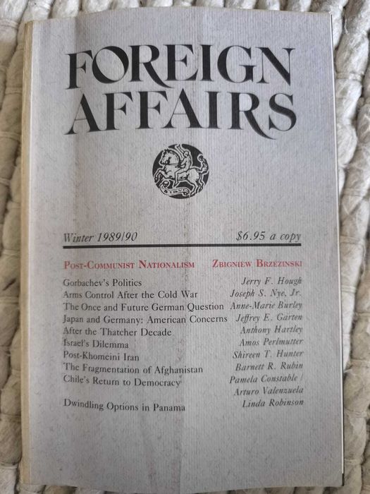 Revista "Foreign Affairs" Winter 1989/90 Volume 68, Number 5