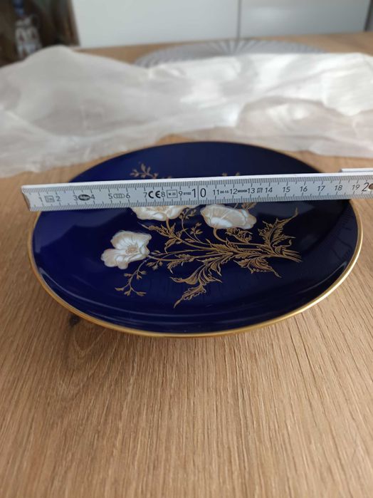 Talerz ozdobny kobalt
