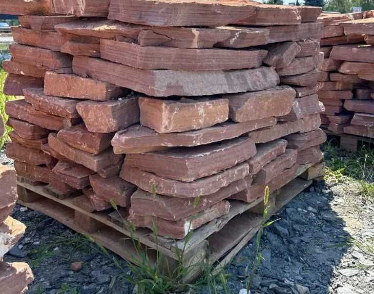 CZERWONY PIASKOWIEC Płyty Ścieżka Kaskada Oczko Wodne Kamień Ogrodowy