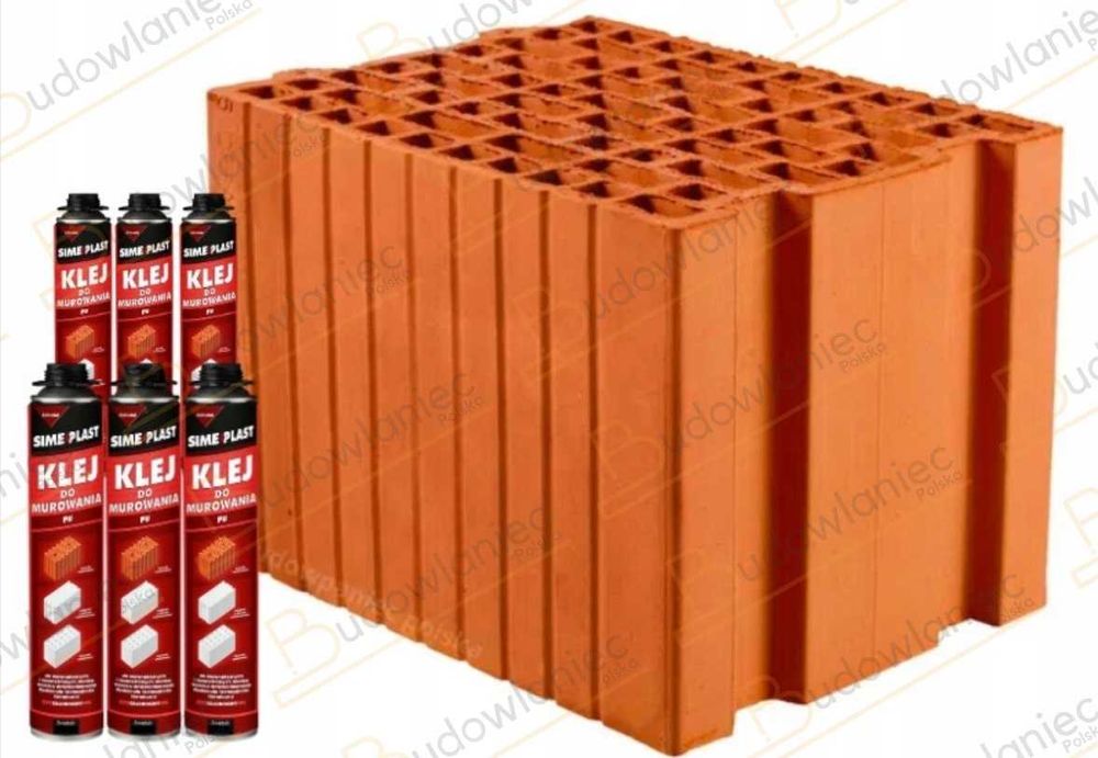 Cegła ceramiczna Pustak 25PW szlif. Ceramika Podkarpacka+HDS Piaseczno