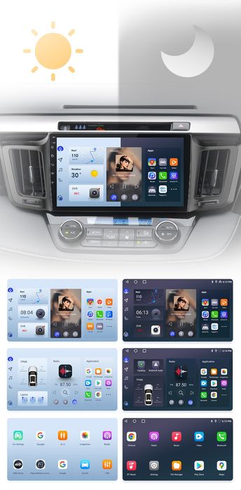 Rádio Android 10" Toyota Rav4 de 2012-19 CARPLAY WIFI GPS BT 2/32GB