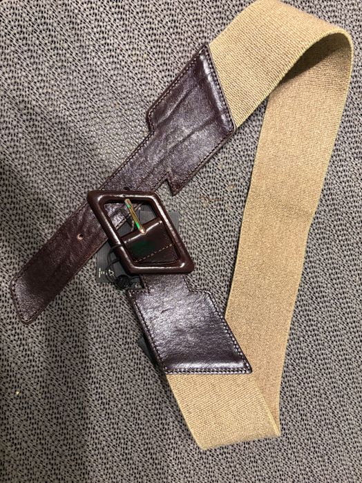 Pasek skóra naturalna Massimo Dutti