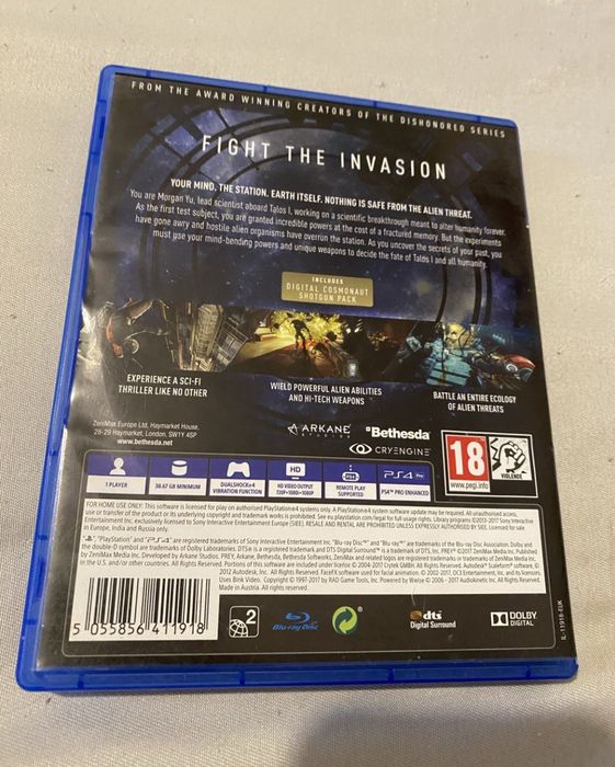 Prey ps4 stan idealny