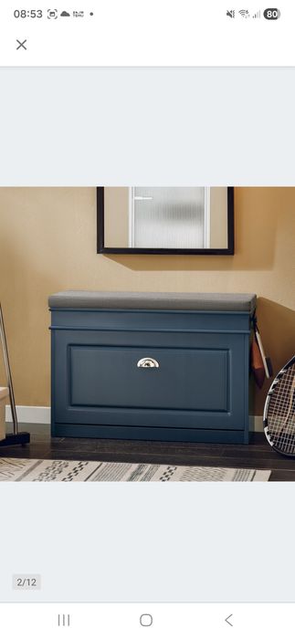 SoBuy  Szafkana buty z siedziskiem i organizer Ławka