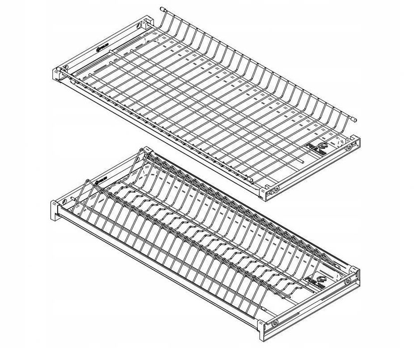Ociekarka do naczyń Rejs Variant 3 chrom 2-poziomy 80 cm