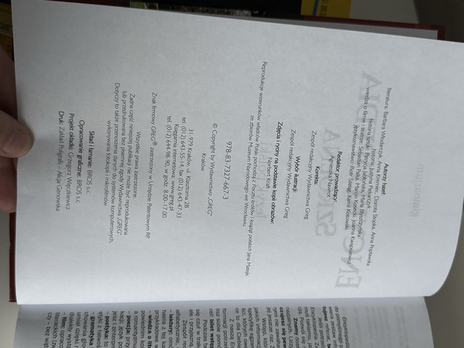 Encyklopedia szkolna język polski lektury