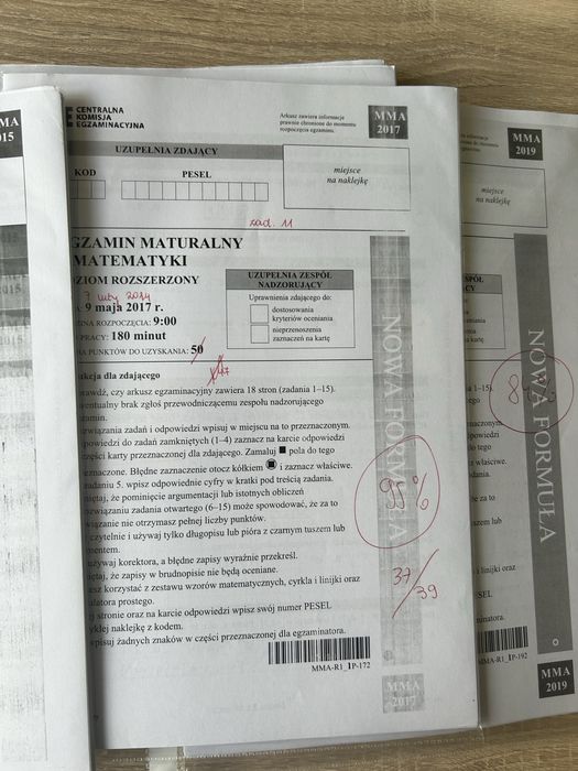Arkusze maturalne z matematyki