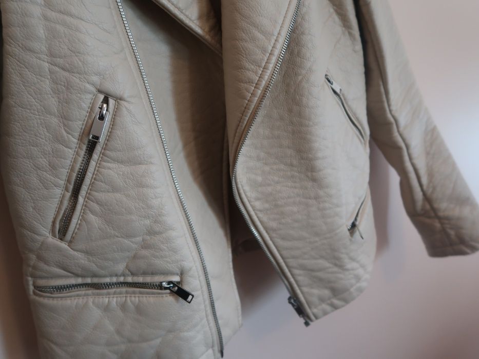 Casaco de Napa Branco Sujo