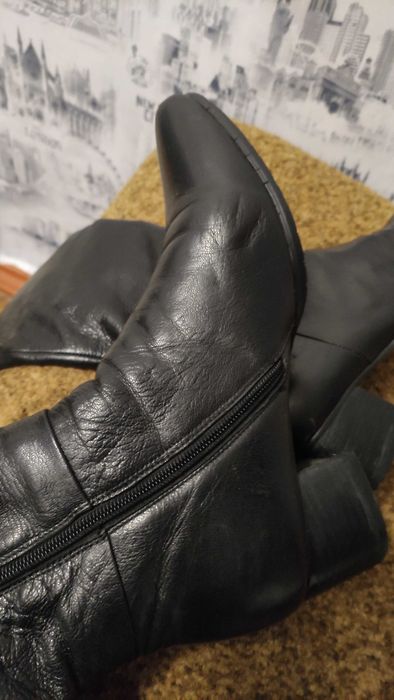 Ботфорты, сапоги зимние, натуральная кожа, 38 размер